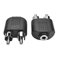 3.5mm Female x1 to 2x RCA Male Jack Adapter 3.5mm Female x1 to 2x RCA Male Jack Adapter