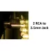 3.5mm Female x1 to 2x RCA Male Jack Adapter