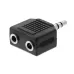 3.5mm Stereo Plug to 2x3.5mm Stereo Jack Adapter