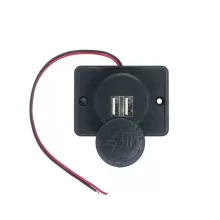 12V 3.1A Dual USB Socket 12V/24V Battery Fast Mobile Charger 12V 3.1A Dual USB Socket 12V/24V Battery Fast Mobile Charger