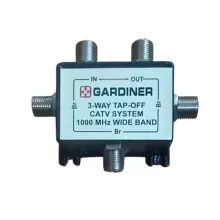 Gardiner 3-Way Tap-Off CATV System Splitter Gardiner 3-Way Tap-Off CATV System Splitter