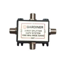 Gardiner 3-Way Power Pass 1000 MHz Wide Band Splitter