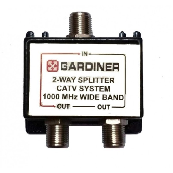 Gardiner 2 Way CATV Splitter 1000 MHz Wide Band – One Way Power Pass