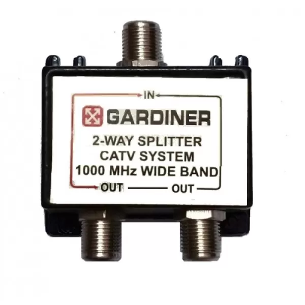 Gardiner 2 Way CATV Splitter 1000 MHz Wide Band – One Way Power Pass