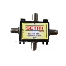 SETMI 3 Way Coaxial Splitter 5-1050MHz 1In and 3Out SETMI 3 Way Coaxial Splitter 5-1050MHz 1In and 3Out