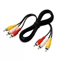 3RCA Male to Male Composite Audio Video AV Cable