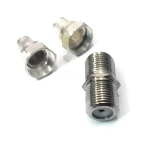 Two Way Female Joiner Connector for DTH Cable TV
