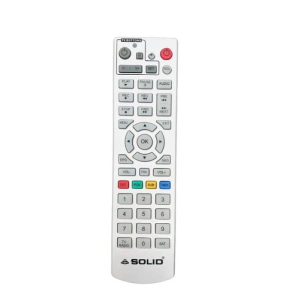 SOLID Set-Top Box Remote Control for HDS2 Series Models - White
