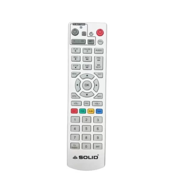SOLID Set-Top Box Remote Control for HDS2 Series Models - White